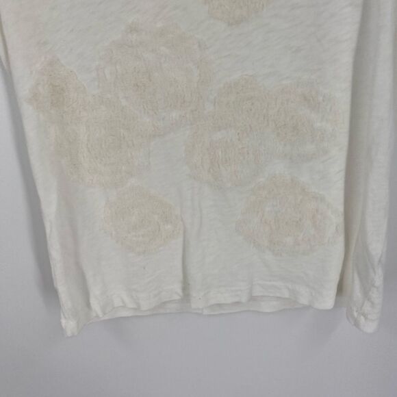 J. Crew Women’s Round Neck Short Sleeve Textured Floral Blouse size L - Picture 6 of 6